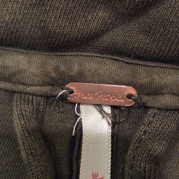 Free People Dolman Quilted Knit Jacket Oversized Zip Dusted Military XL Grunge - Picture 3 of 8